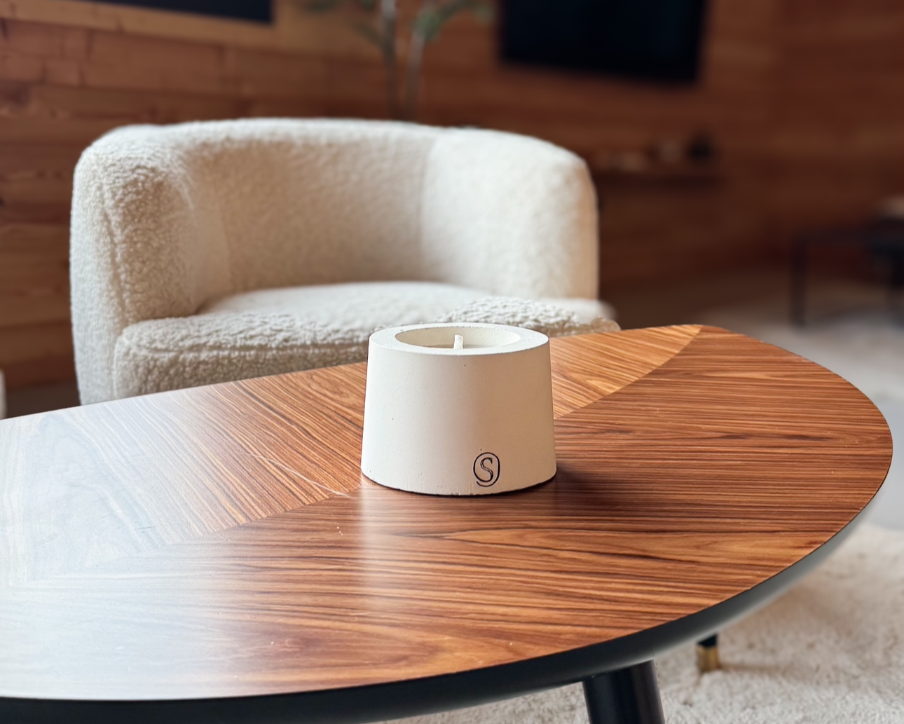 Bougie d'intérieur Blanc - Taille S