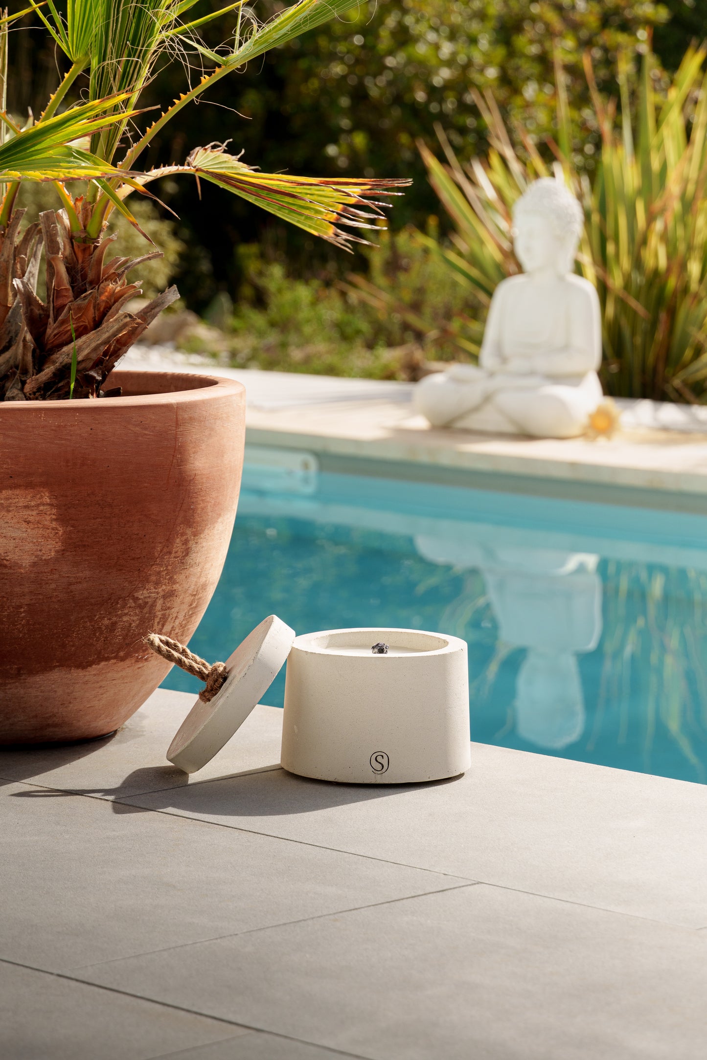 Outdoor candle, MYKONOS - White