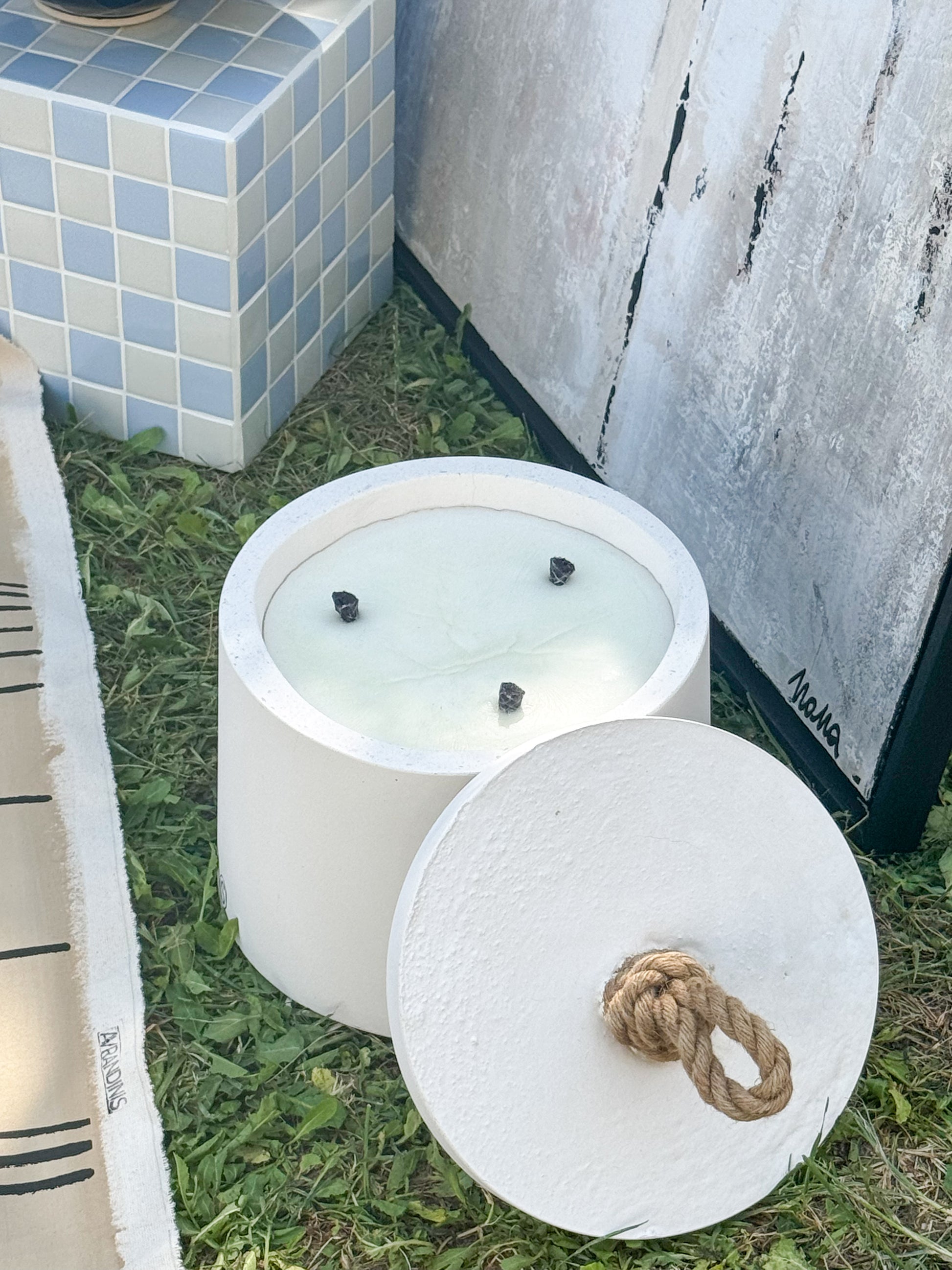 White Outdoor Candle - Size L